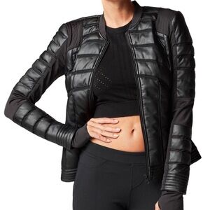 Blanc Noir Mesh-inset Bomber Jacket